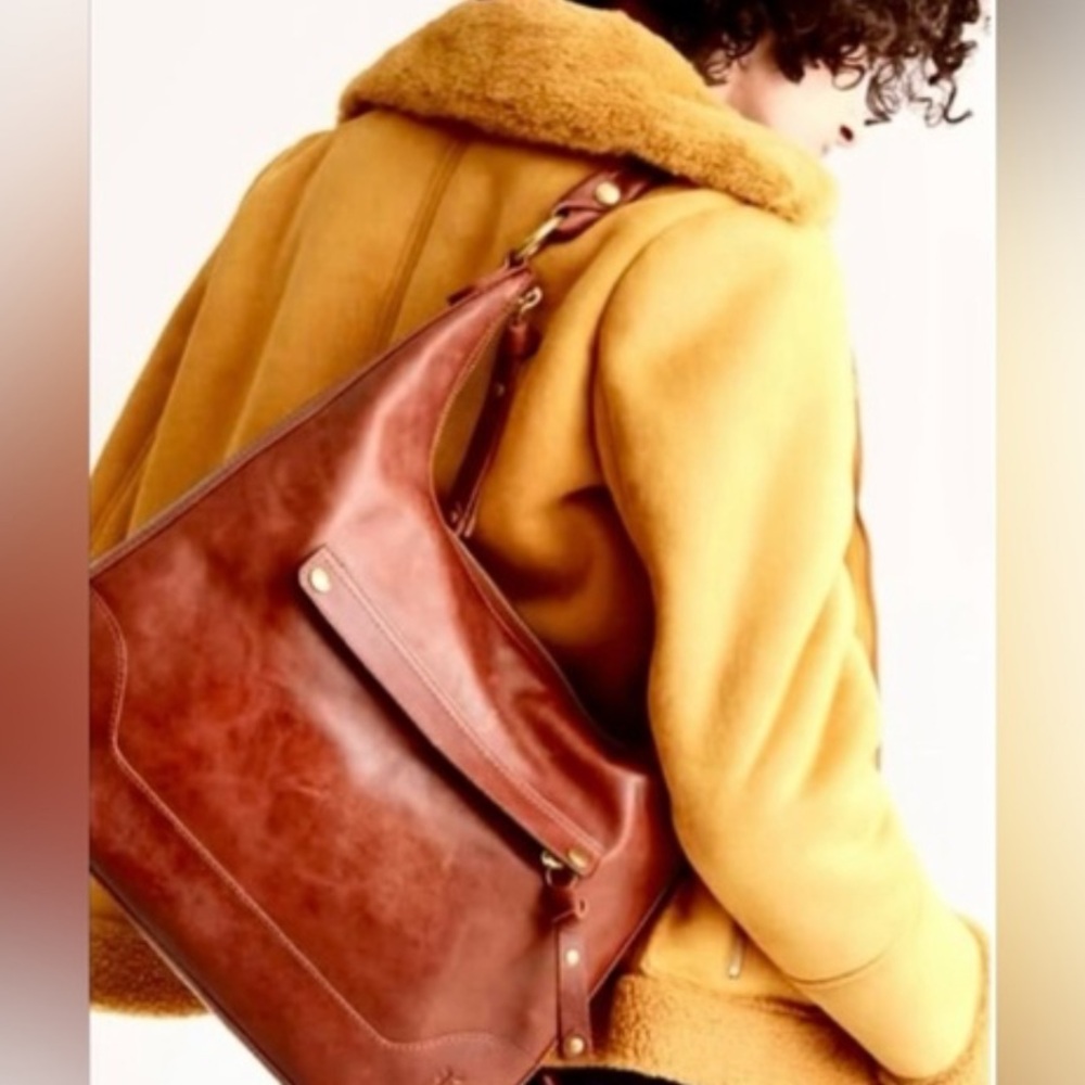 NWT Frye Cognac Leather Hobo Bag